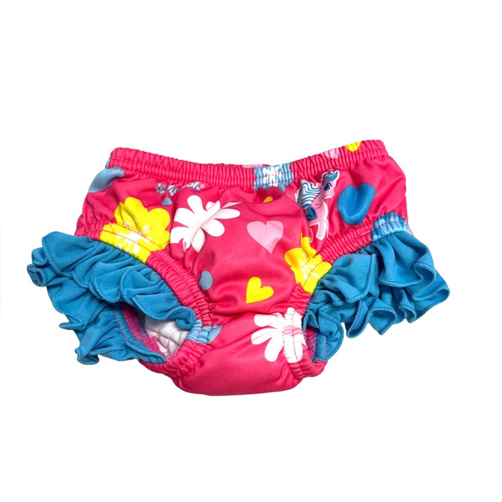 Aqua Leisure Colorful Kids Ruffled Swim Diaper 12months